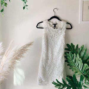 White Detailed Fitted Dress